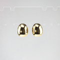 Pavo Gold Earrings | 18k Gold Plated, Polished Pebble Design for Women 0