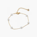 Pavo Pearl Anklet featuring 18k gold plating and beautifully crafted freshwater pearls for women, perfect for adding elegance to any outfit. 0