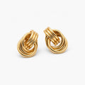 Pavo Promise Knots Earrings | 18k Gold Plated Brass, Lightweight 0