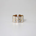 Pavo Statement Band Ring | 18k Gold Plated Silver Pebbles 0