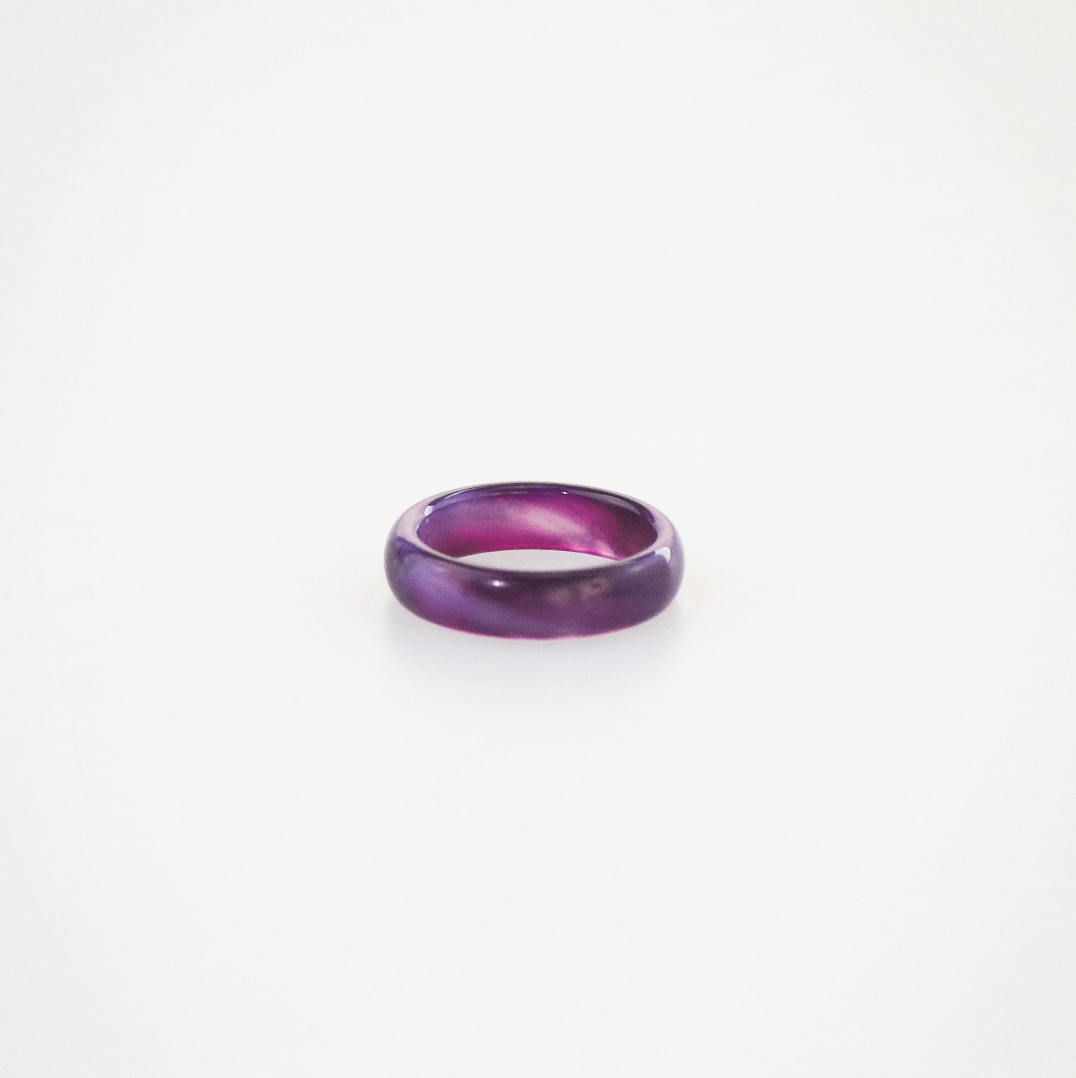 Prisma Band Ring | Purple Jade, 3mm Thickness 1