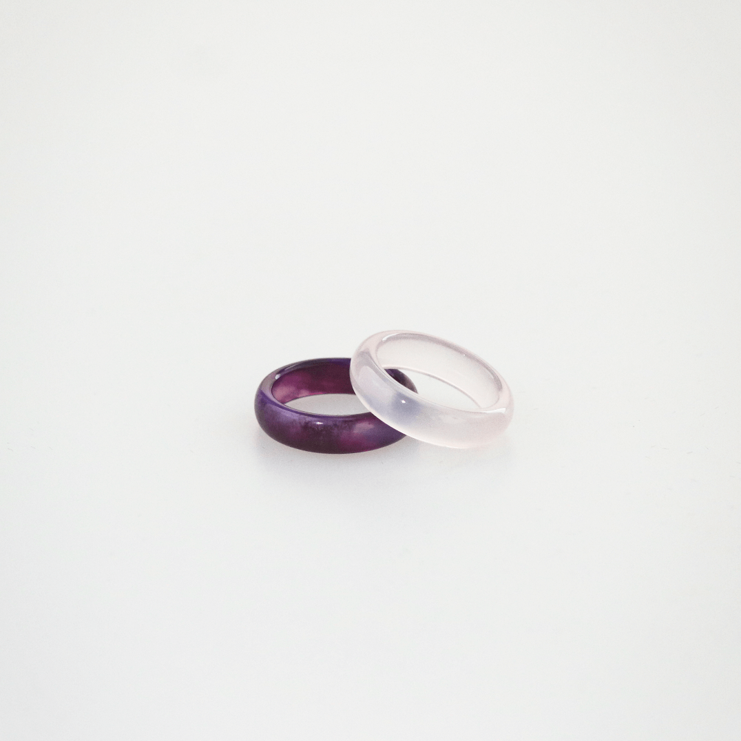 Prisma Band Ring | Purple Jade, 3mm Thickness 3