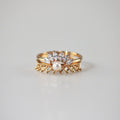 Prisma Crown Ring Set | 9k Gold Plated Sterling Silver Adjustable 0