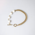 Pura Toggle Bracelet | Freshwater Pearls, Gold Plated 0