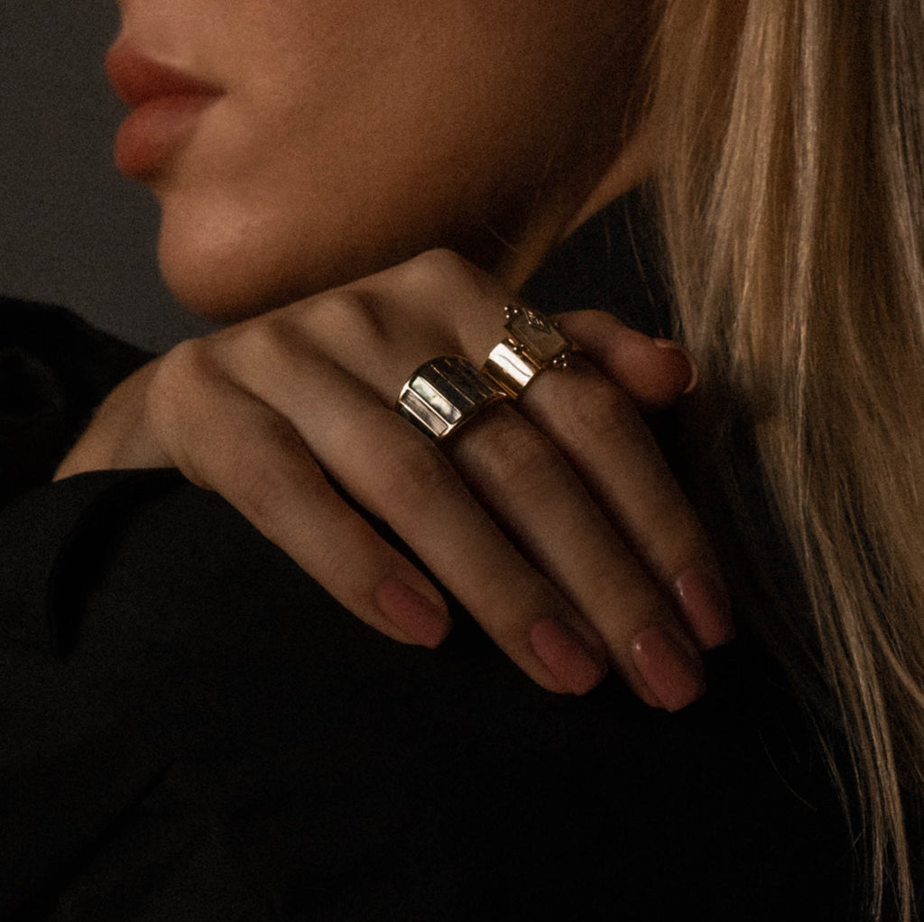 Riptide Knight Ring | 18k Gold Plated, Vintage Design, Waterproof 3