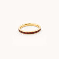 Riva Slim Band Ring | Ruby Stones, 18k Gold Plated 0