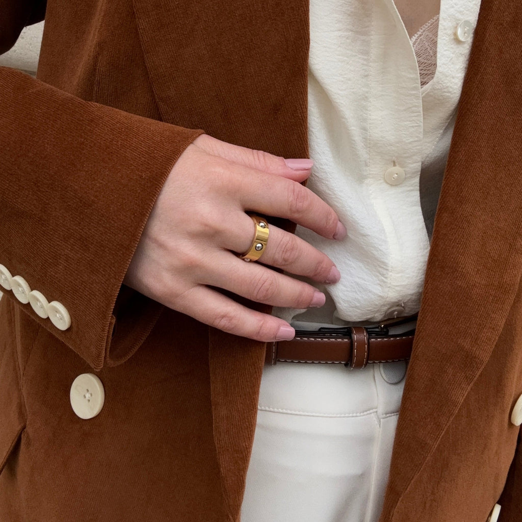 Riven Orbit Ring | 18k Gold Plated Stainless Steel 1