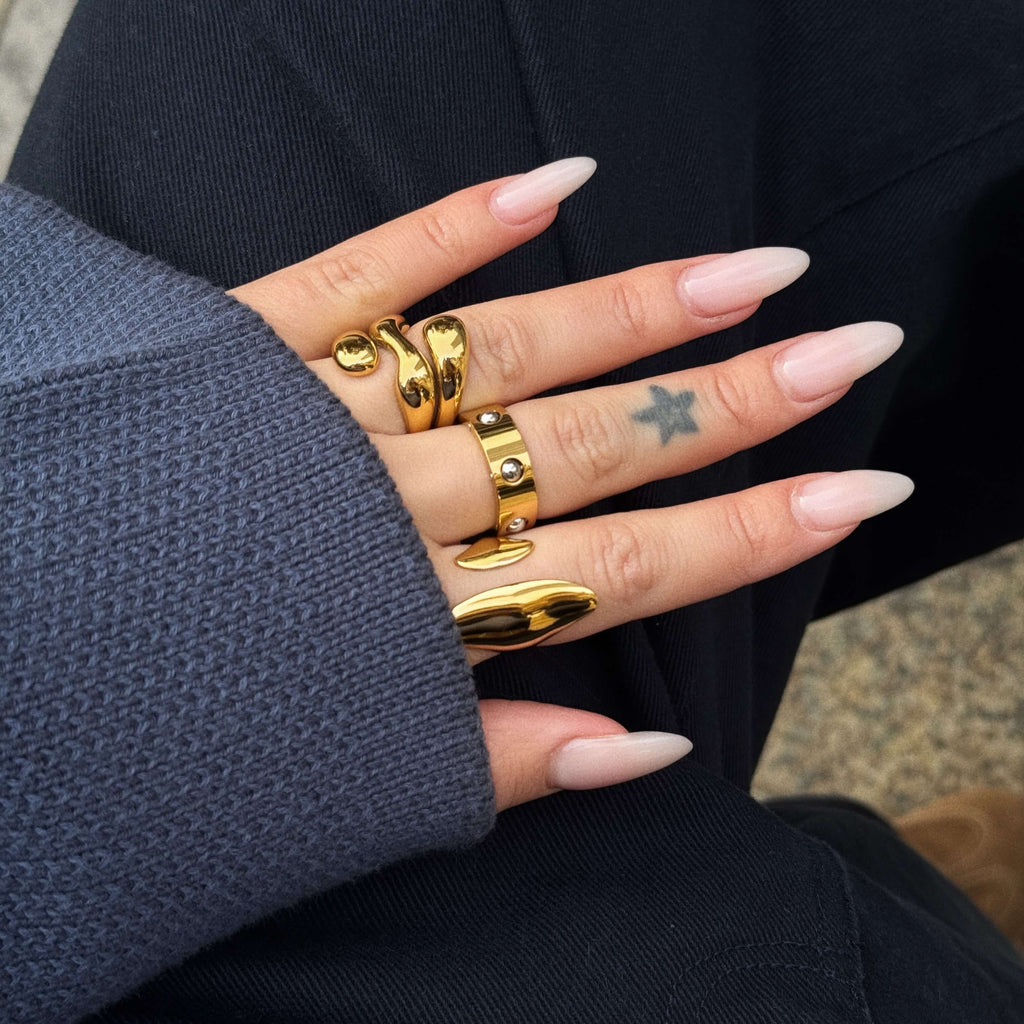 Riven Orbit Ring | 18k Gold Plated Stainless Steel 3
