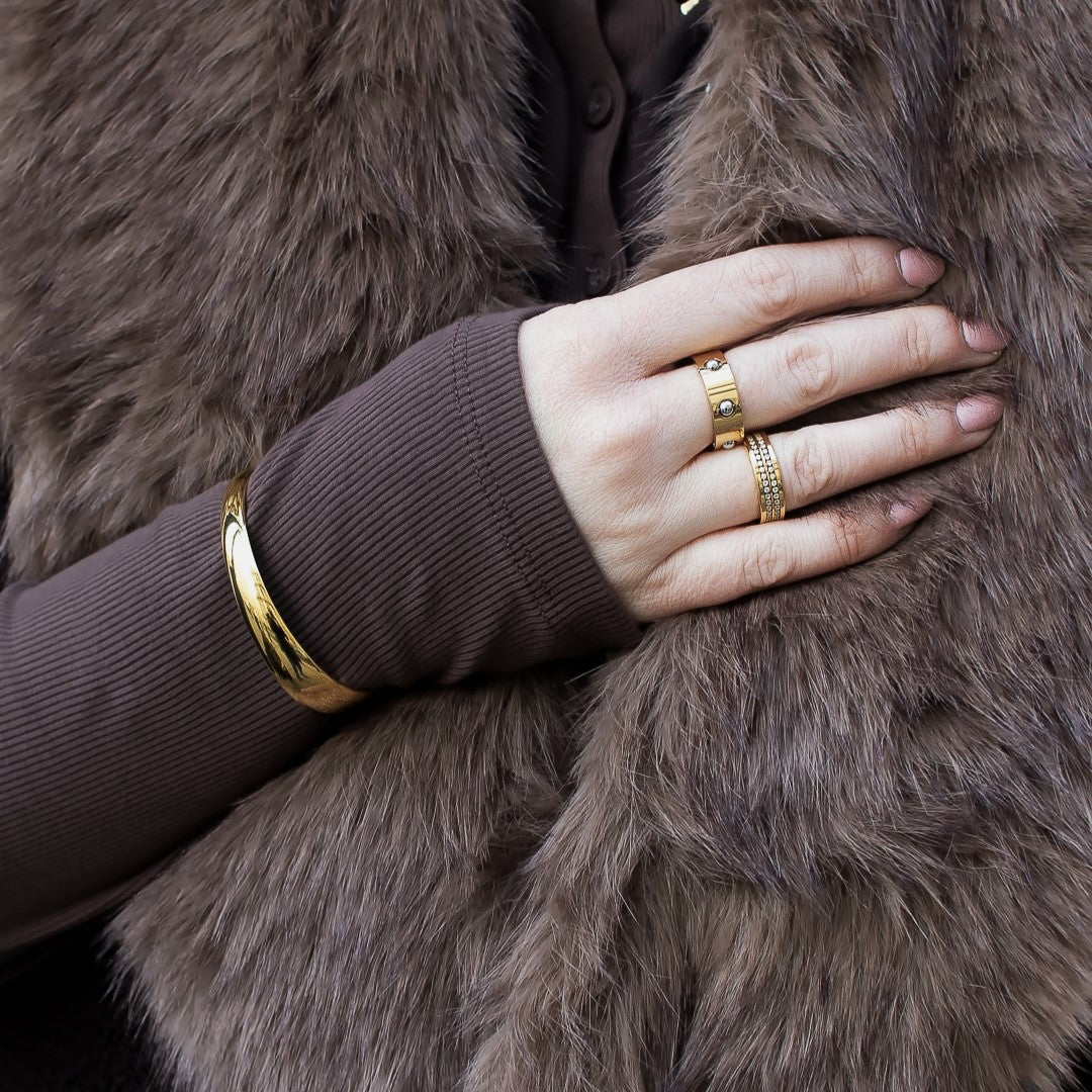 Riven Orbit Ring | 18k Gold Plated Stainless Steel 4