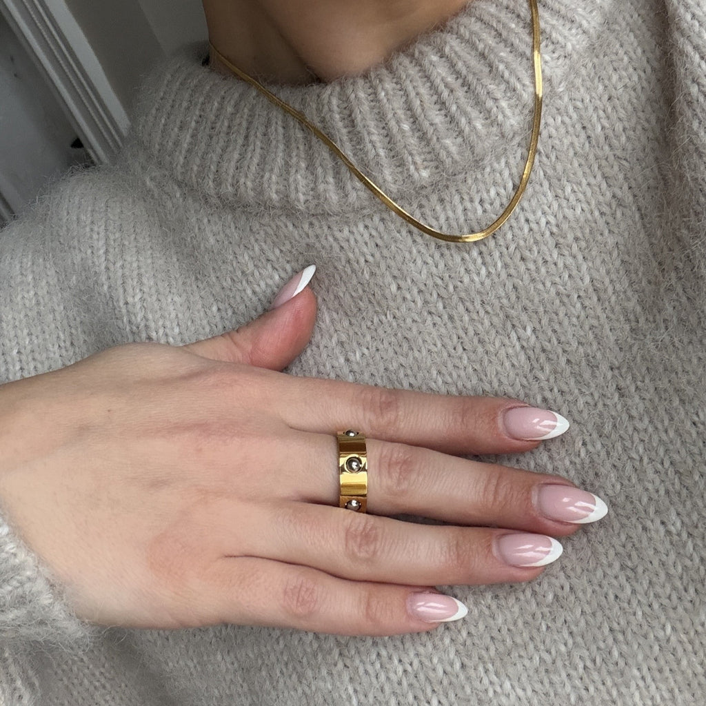 Riven Orbit Ring | 18k Gold Plated Stainless Steel 6