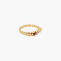 Riven Stacking Ring | 18k Gold Plated, Ruby and CZ Accents 0