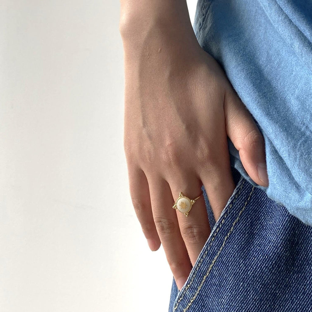 Riven Starburst Ring | 18k Gold Plated, Adjustable Size 5-8 1