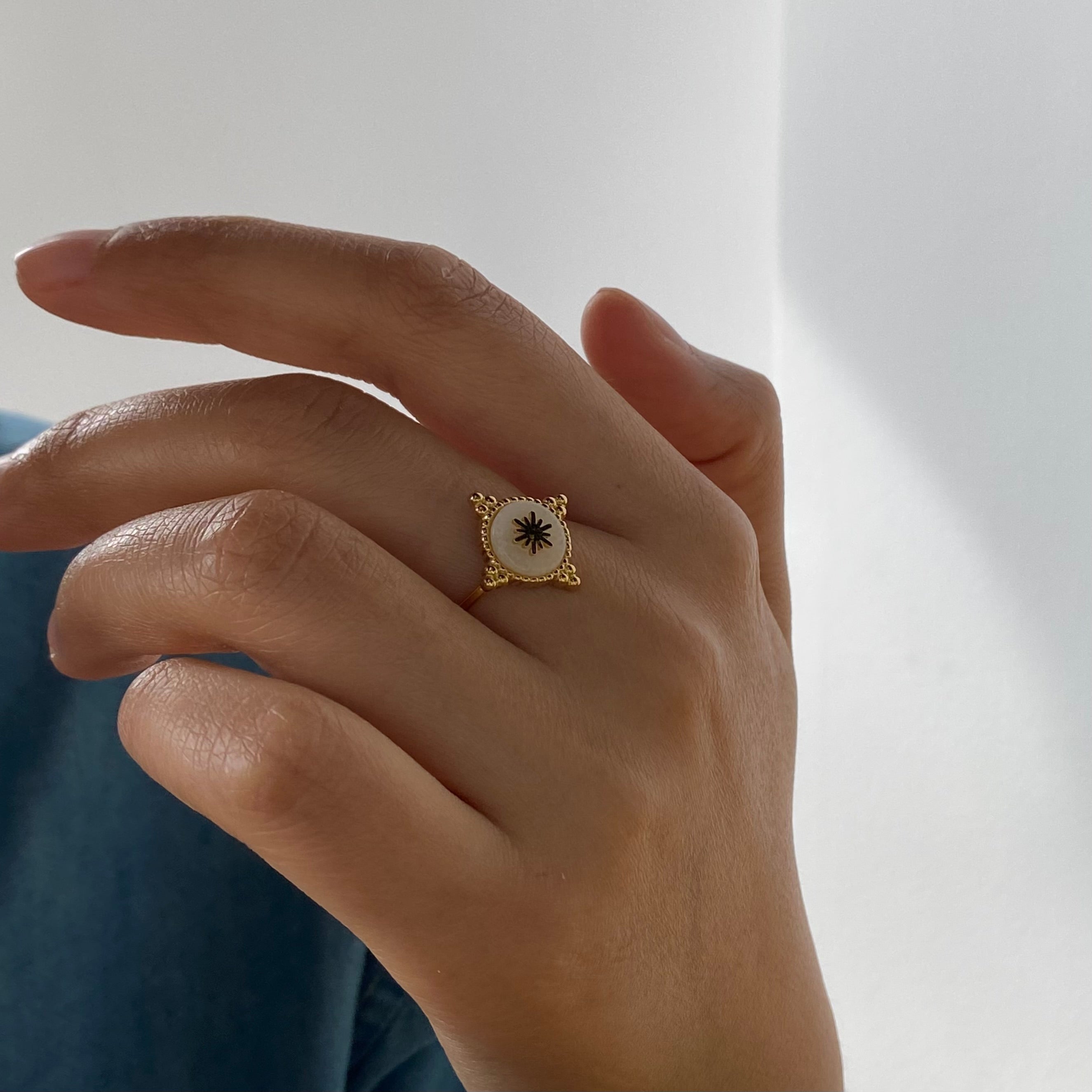 Riven Starburst Ring | 18k Gold Plated, Adjustable Size 5-8 2