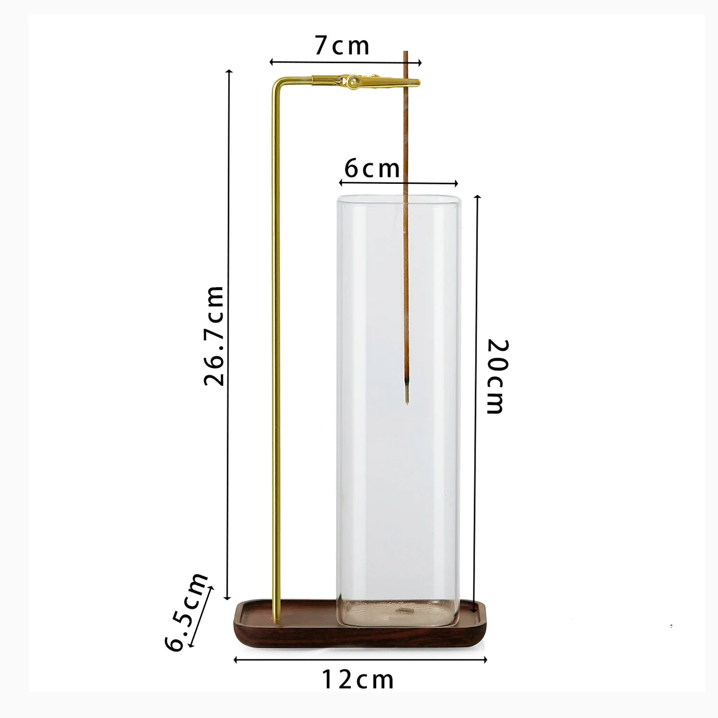 2 in 1 Incense Holder with Removable Glass Ash Catcher