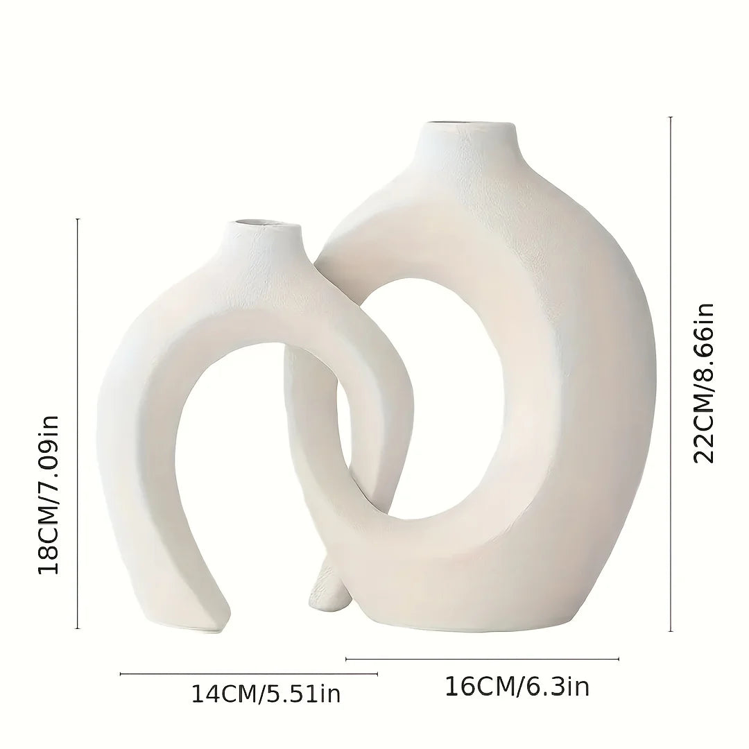 Nordic Ceramic Vase Set of 2