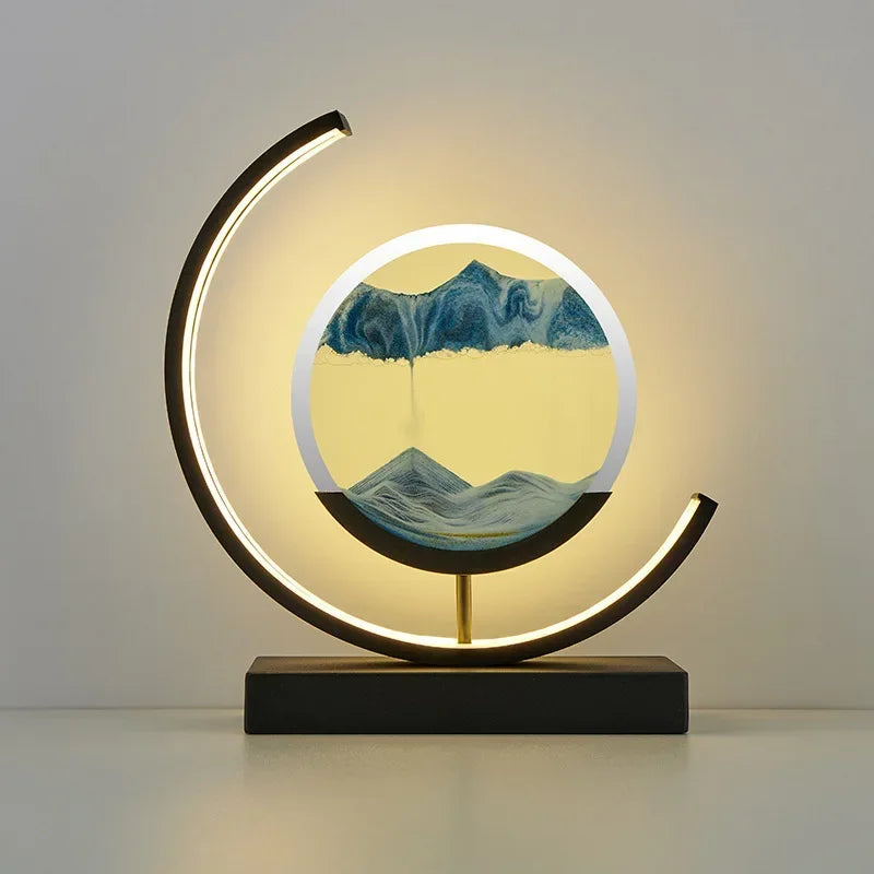 LED Moving Sand Art Table Lamp