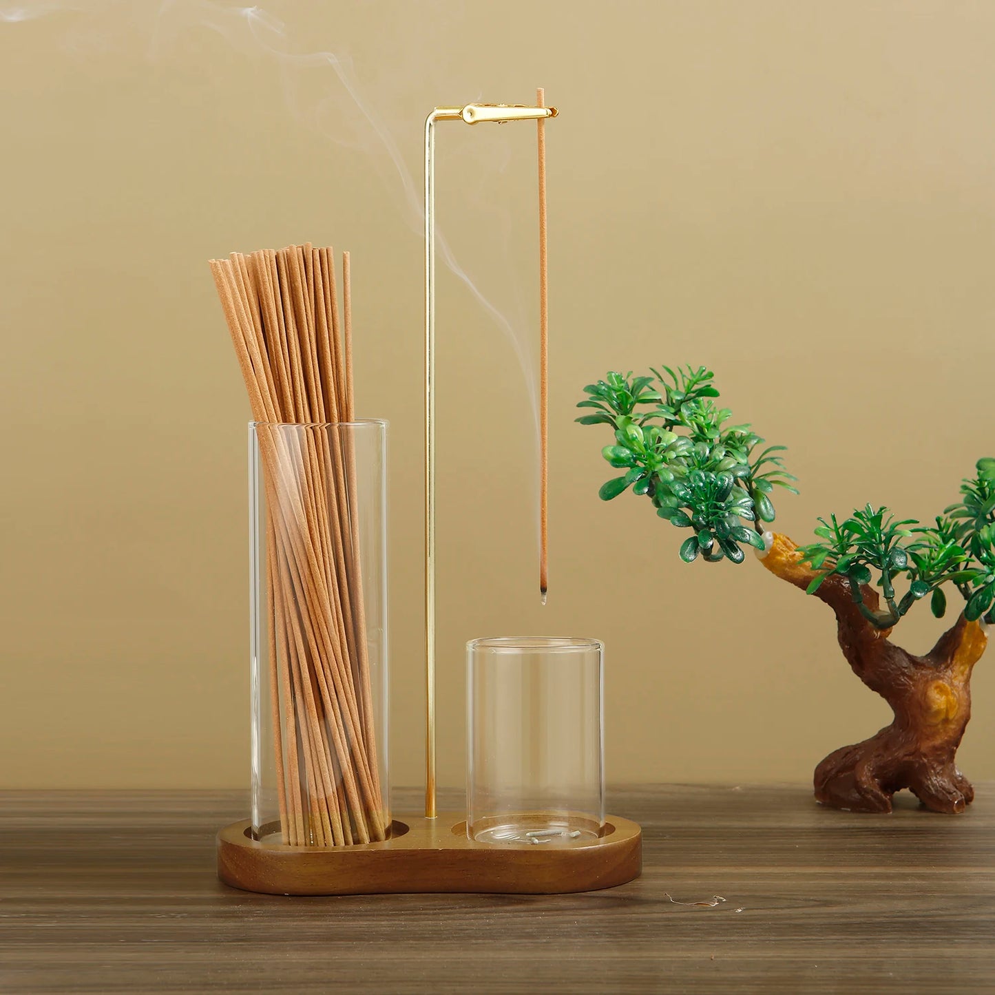 2 in 1 Incense Holder with Removable Glass Ash Catcher