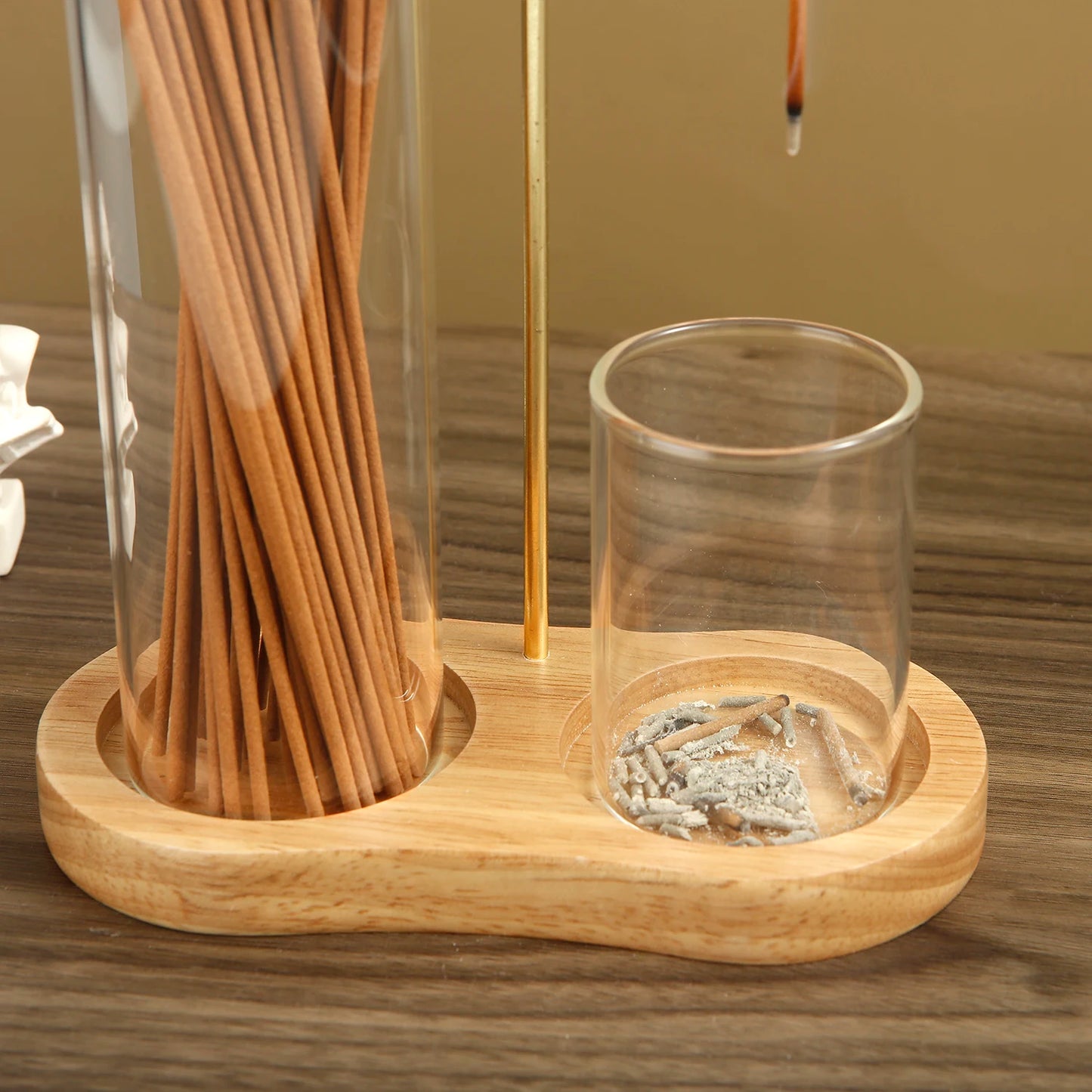 2 in 1 Incense Holder with Removable Glass Ash Catcher