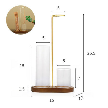 2 in 1 Incense Holder with Removable Glass Ash Catcher