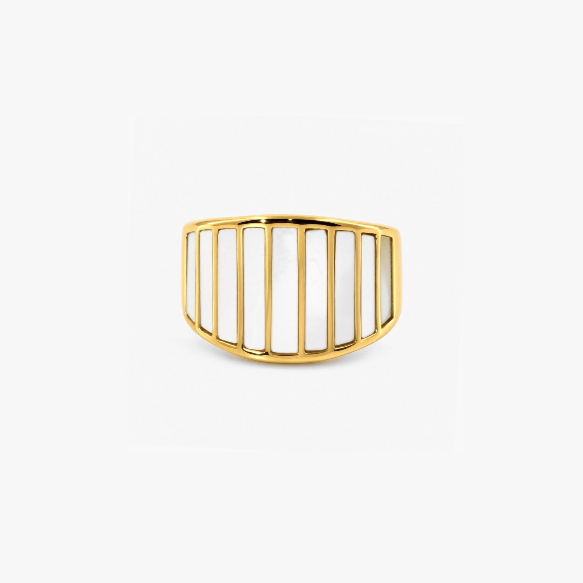 Sable Mother of Pearl Ring | 18k Gold Plated Stainless Steel 0