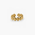 Sable Scallop Shell Ring | 18k Gold Plated, Adjustable Band 0