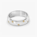 Sable Starburst Band Ring | Stainless Steel, Gold Plated Stars 0