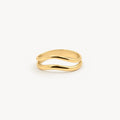Sable Wave Ring | 18k Gold Plated, Split Shank Design 0