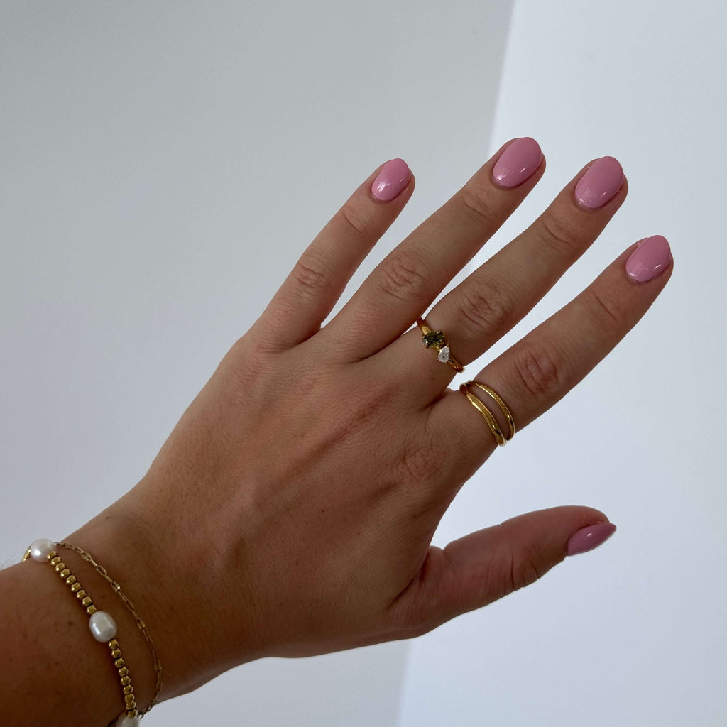 Sable Wave Ring | 18k Gold Plated, Split Shank Design 1