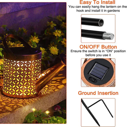 Solar Watering Can with Lights