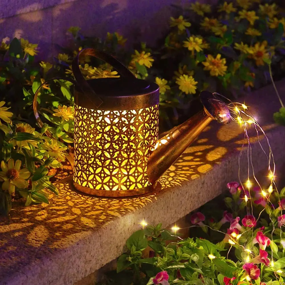 Solar Watering Can with Lights