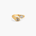 Seren Bypass Ring | 18k Gold Plated, Adjustable Fit 0