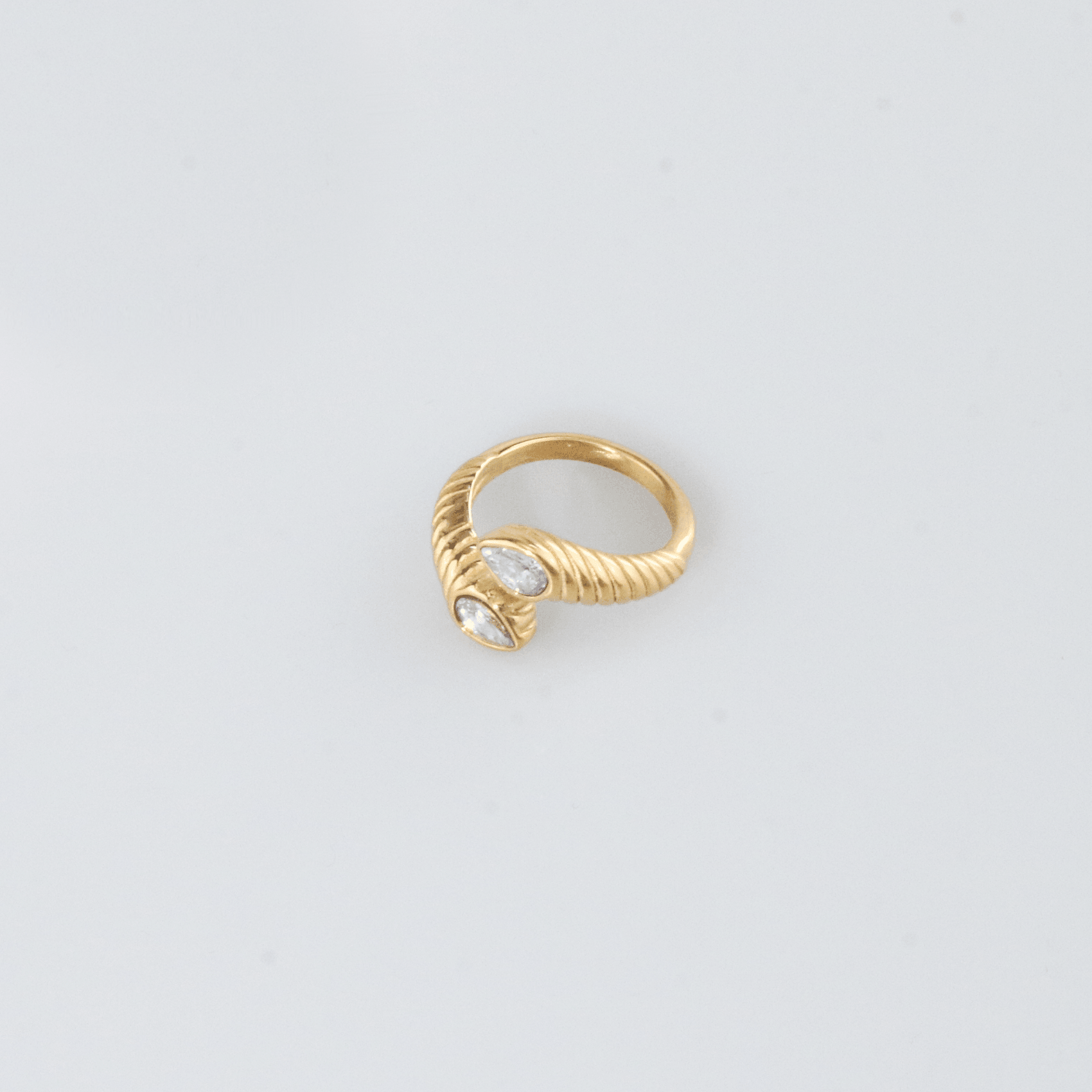 Seren Bypass Ring | 18k Gold Plated, Adjustable Fit 2