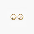 Seren Huggie Earrings | 18k Gold Plated, CZ Accent 0
