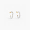 Serene Gold Hoop Earrings | 18k Gold Plated, Freshwater Pearls, 23mm 0