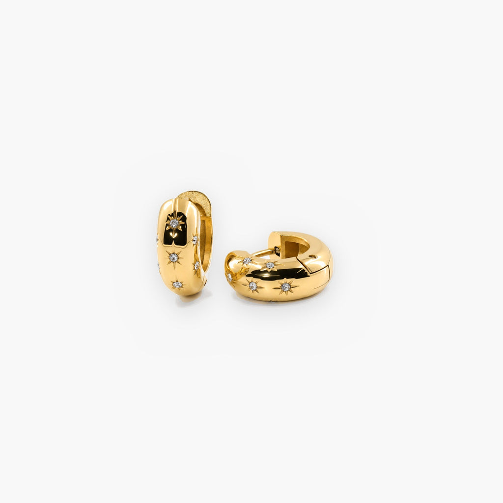 Sierra Gold Hoop Earrings | 18k Gold Plated, Lightweight, Small Design 0