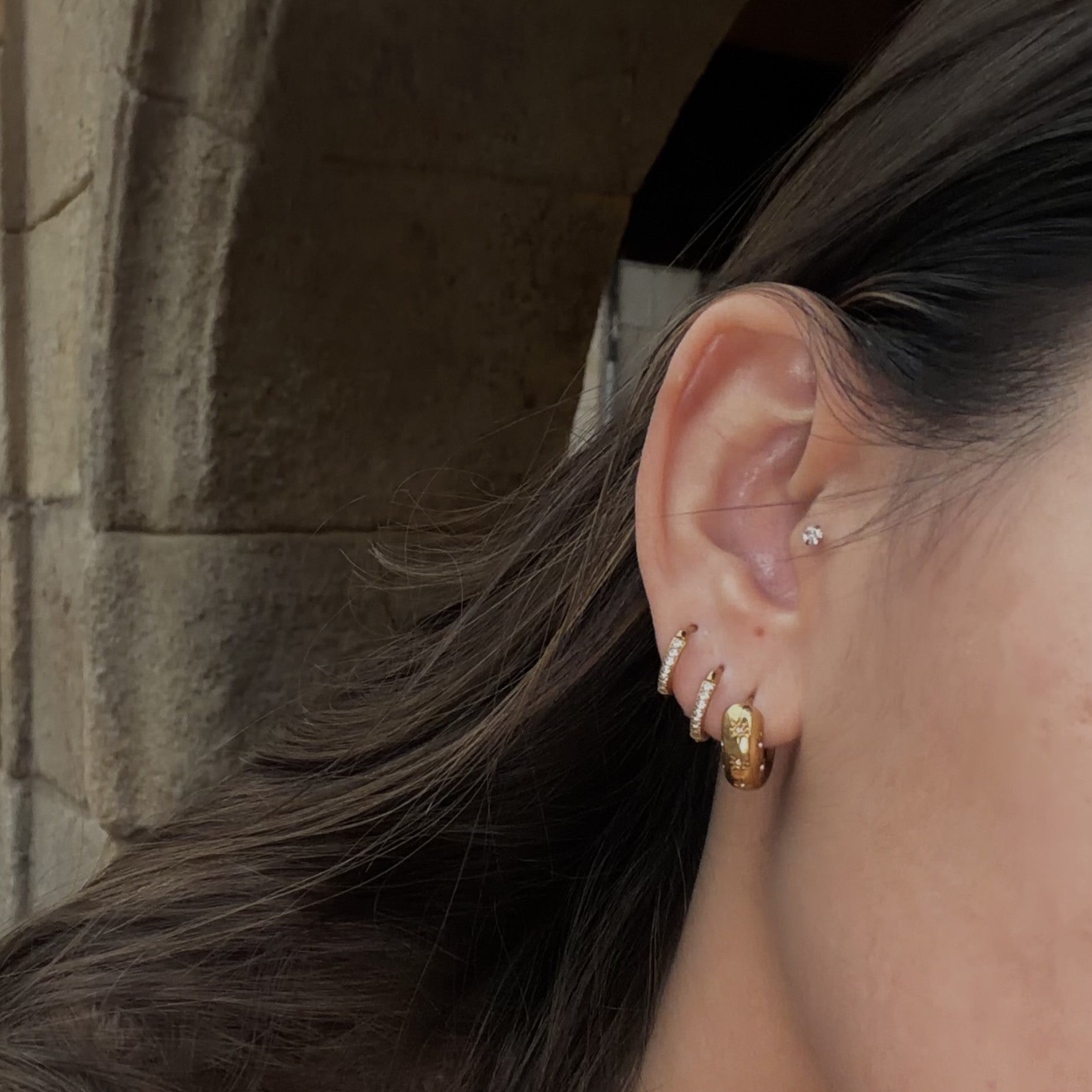 Sierra Gold Hoop Earrings | 18k Gold Plated, Lightweight, Small Design 3