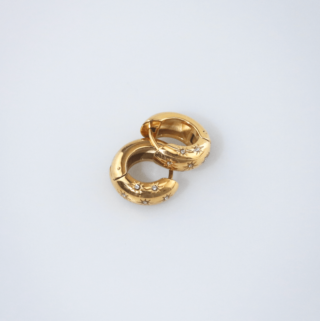 Sierra Gold Hoop Earrings | 18k Gold Plated, Lightweight, Small Design 4
