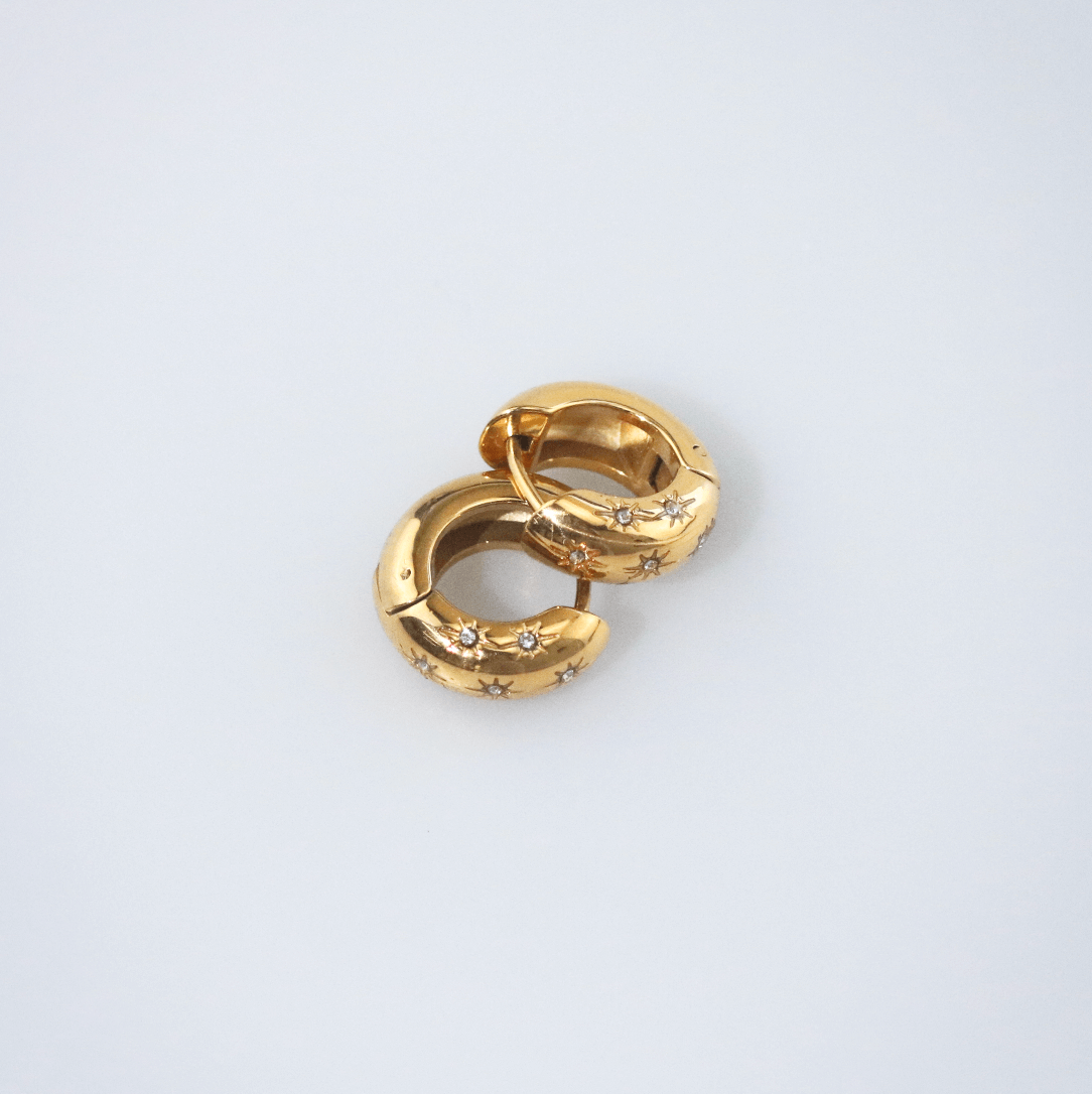 Sierra Gold Hoop Earrings | 18k Gold Plated, Lightweight, Small Design 4