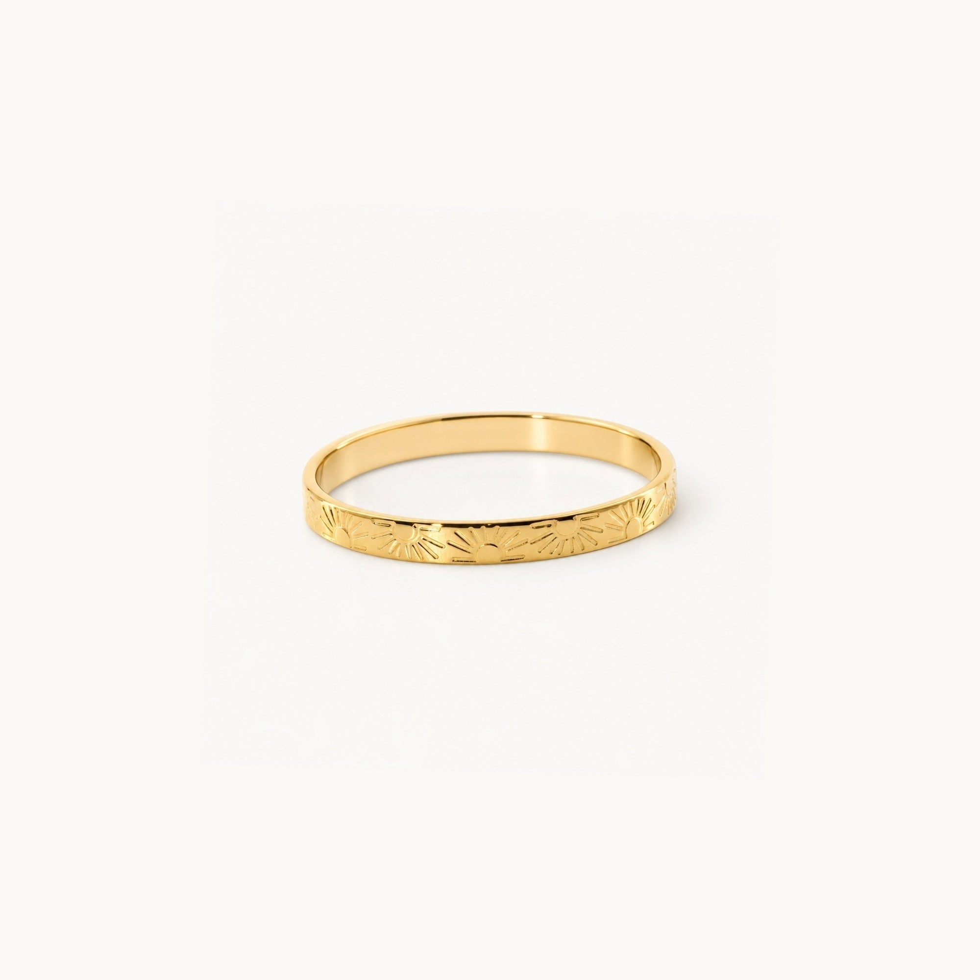 Sola Band Ring | 18k Gold Plated Stainless Steel, Minimalist Design 0
