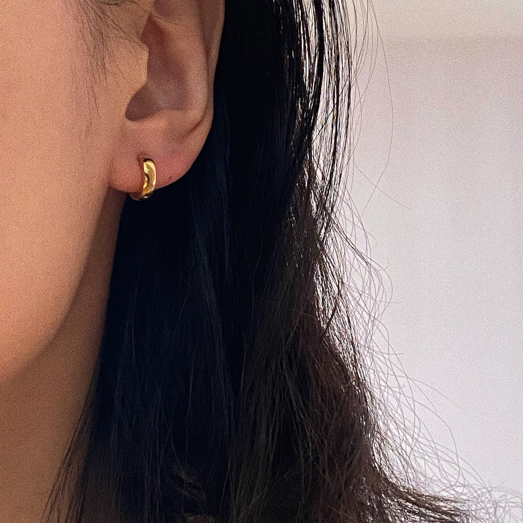 Sola Chunky Hoops | 18k Gold Plated Stainless Steel 0