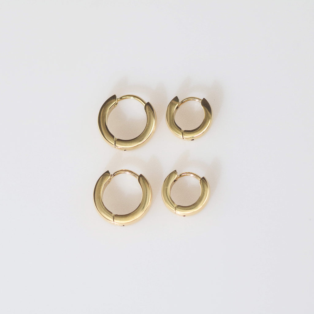 Sola Chunky Hoops | 18k Gold Plated Stainless Steel 3
