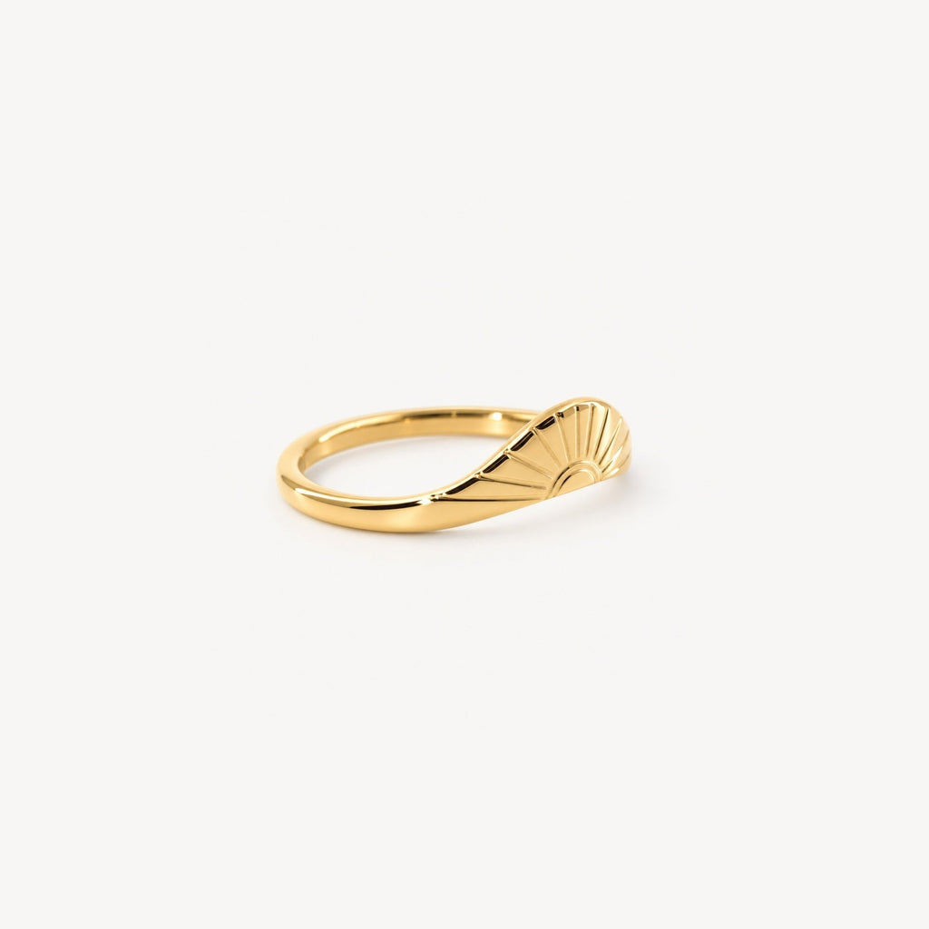 Soleil Arc Ring | 18k Gold Plated, Stainless Steel 2