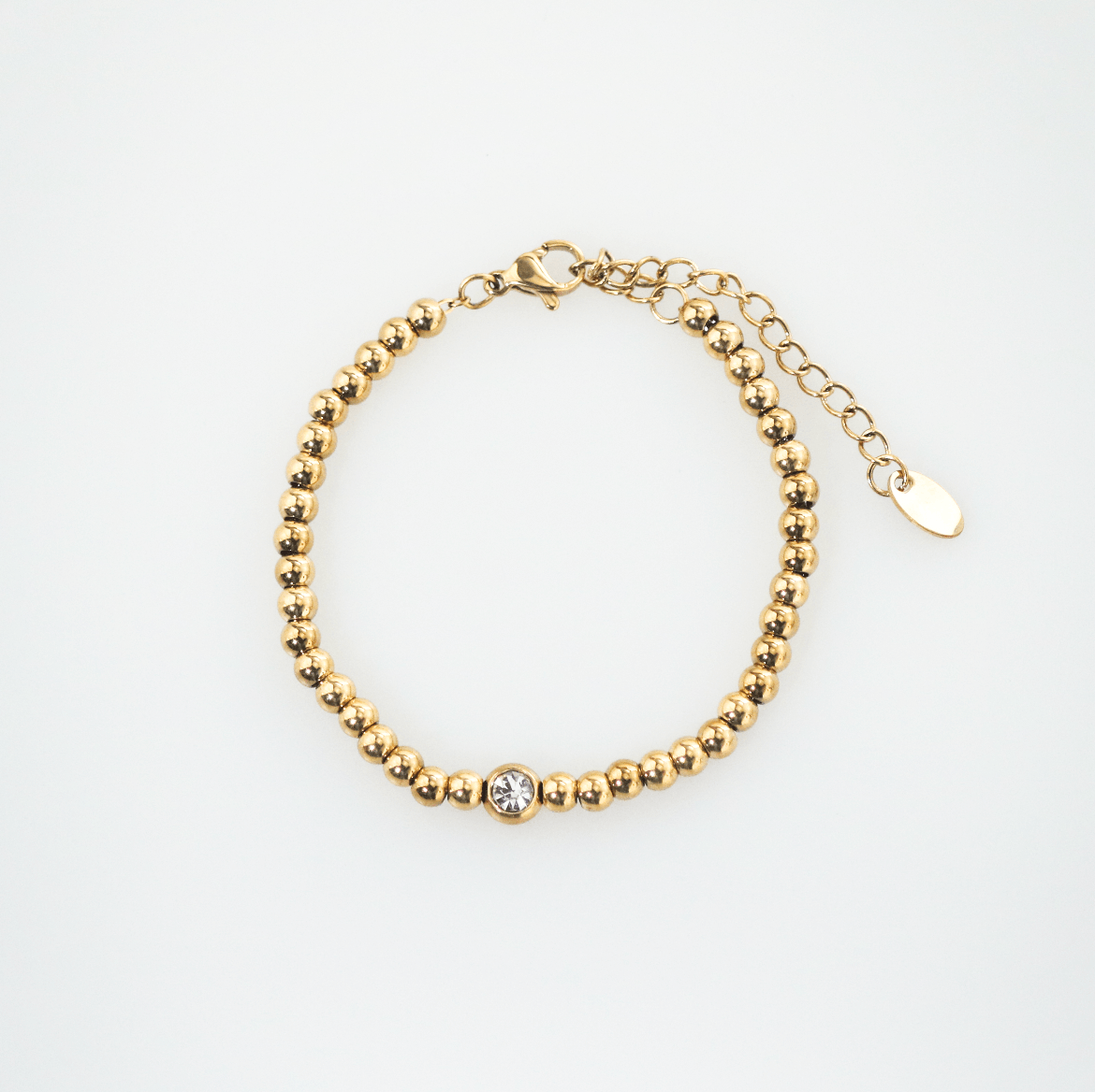 Soleil Beaded Bracelet | 18k Gold Plated, Adjustable Length 0