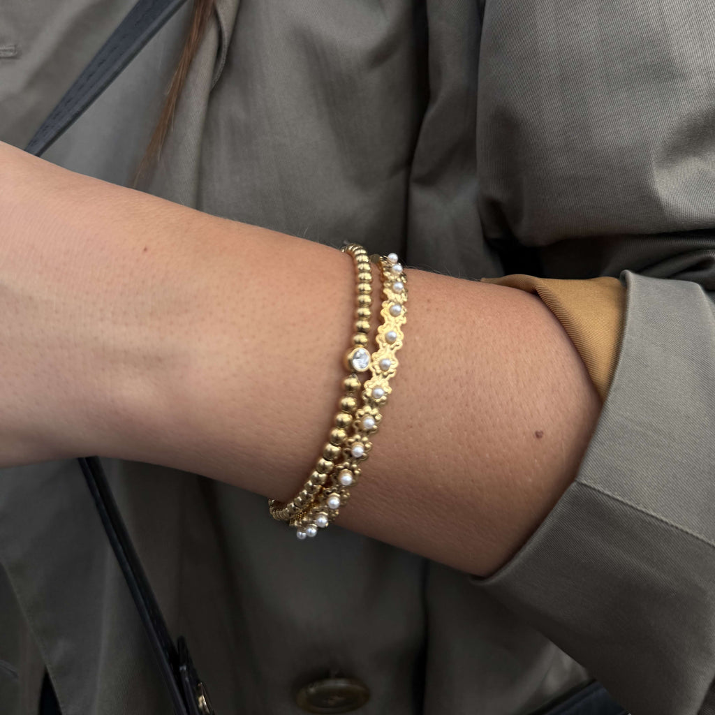 Soleil Beaded Bracelet | 18k Gold Plated, Adjustable Length 4