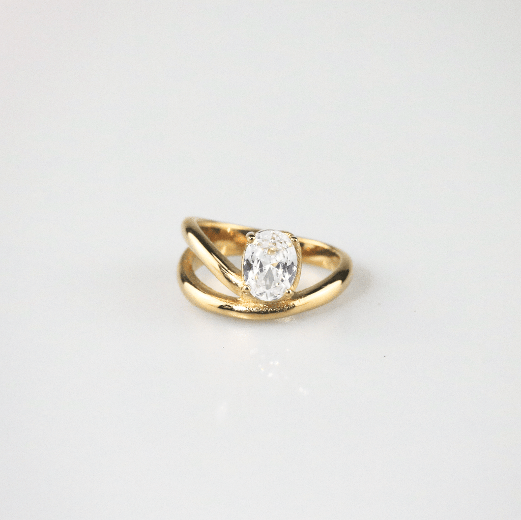 Soleil Curve Ring | 18k Gold Plated Stainless Steel 0