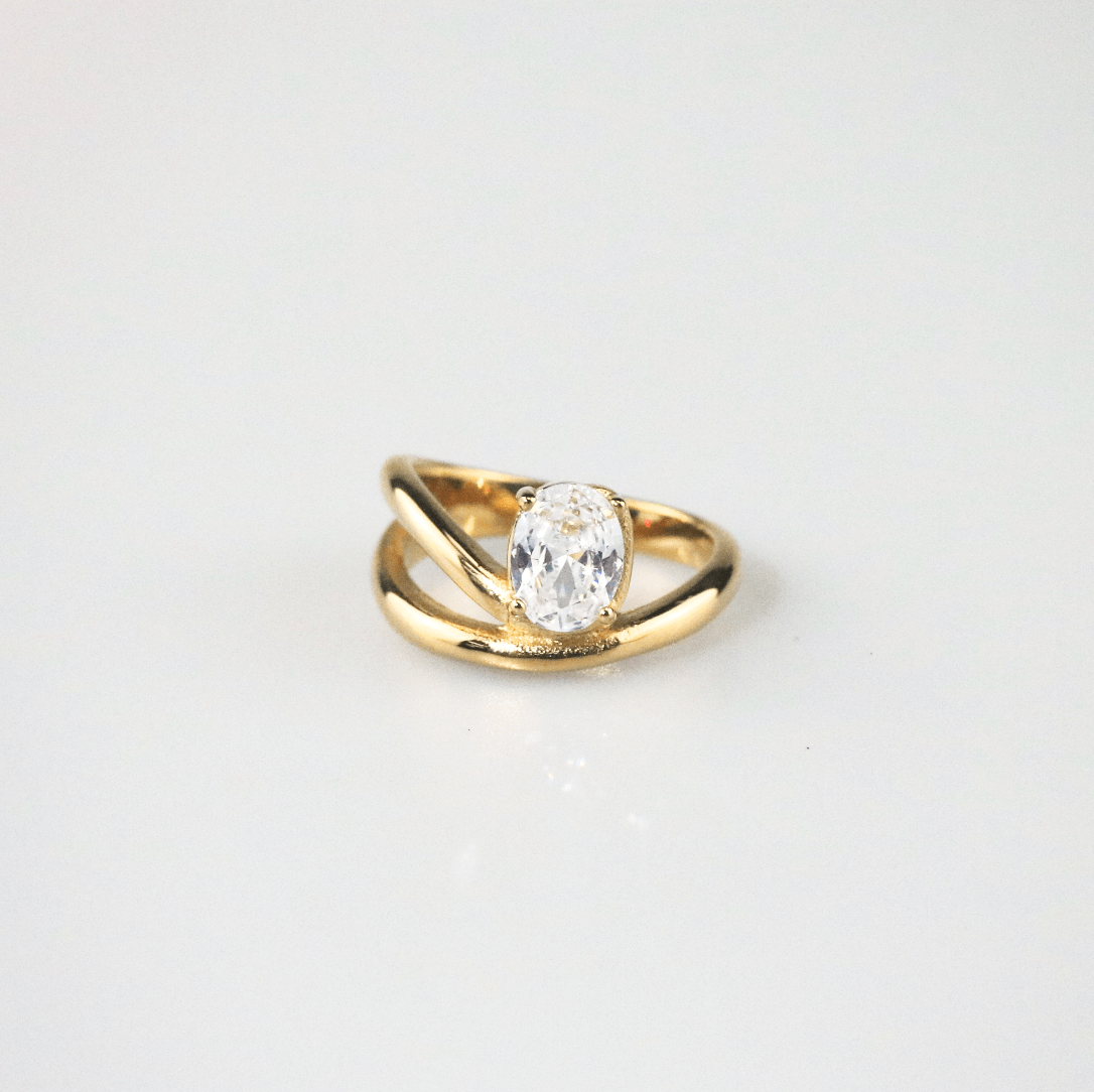 Soleil Curve Ring | 18k Gold Plated Stainless Steel 0