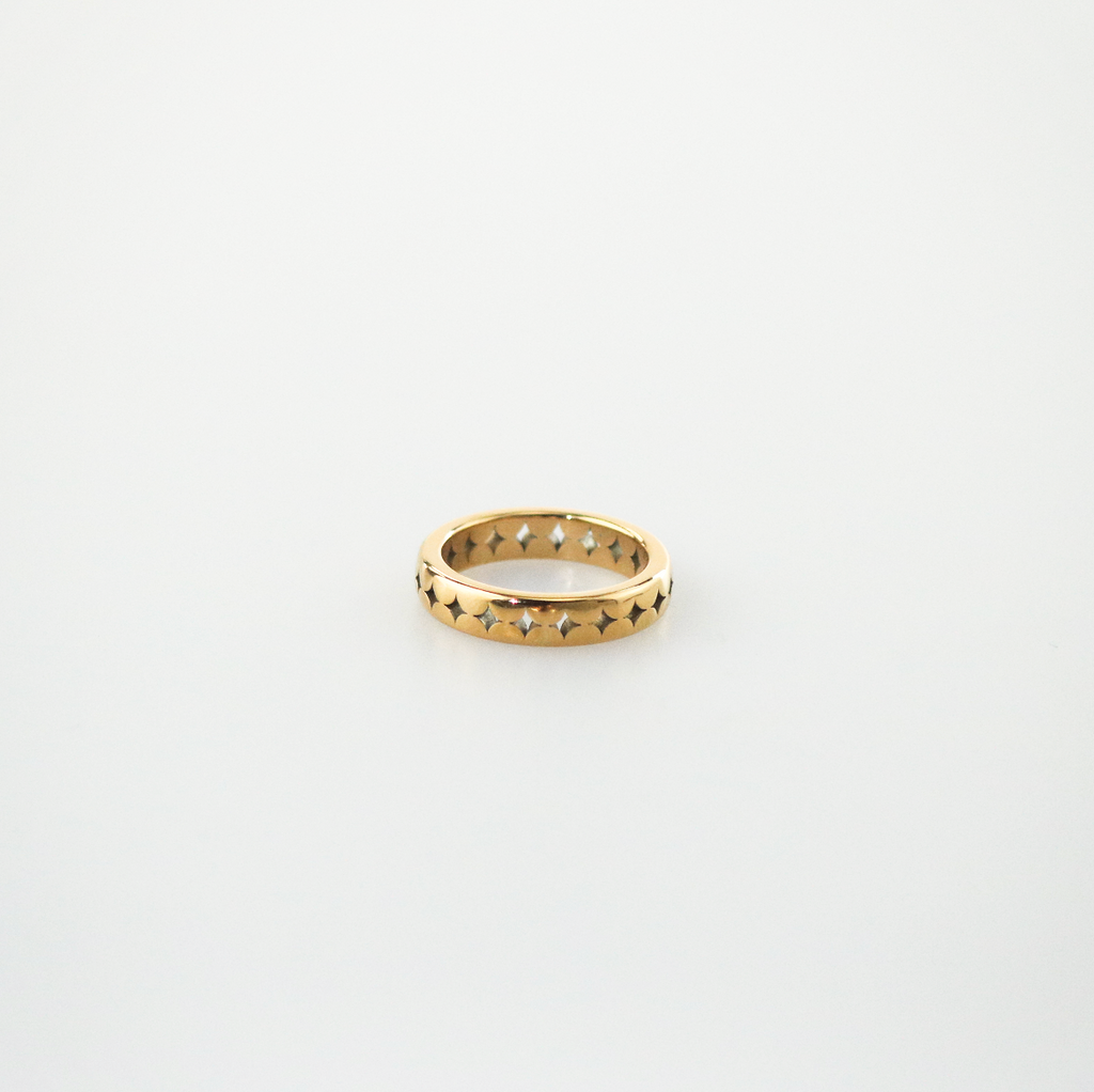 Soleil Eternity Band Ring | 18k Gold Plated Stainless Steel 2