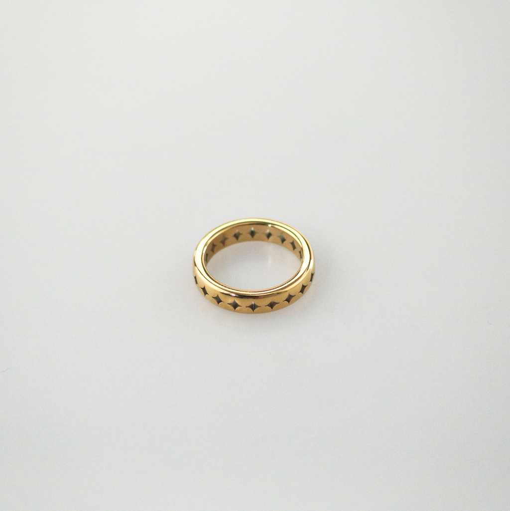 Soleil Eternity Band Ring | 18k Gold Plated Stainless Steel 3