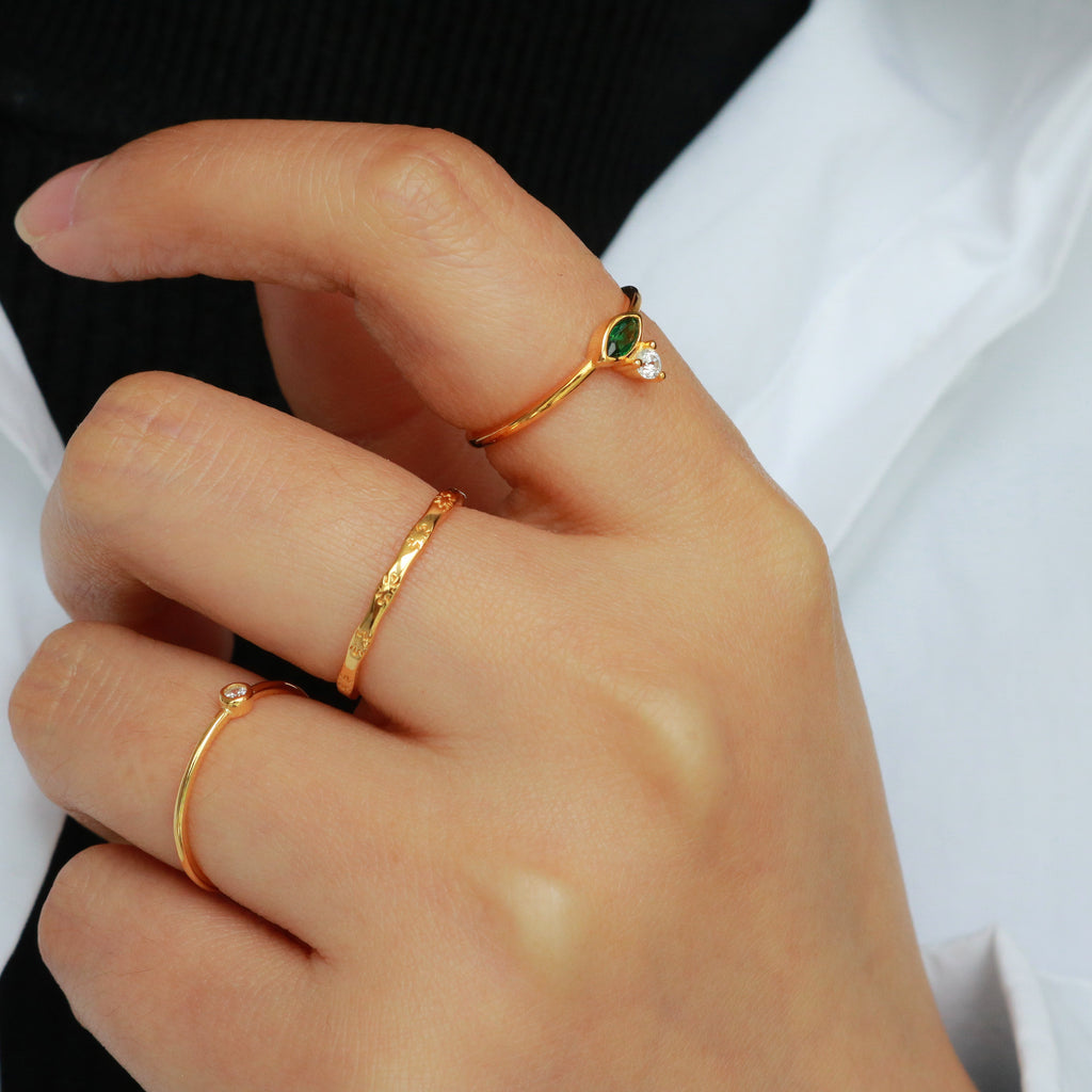 Soleil Loop Ring | 18k Gold Plated Sterling Silver 1