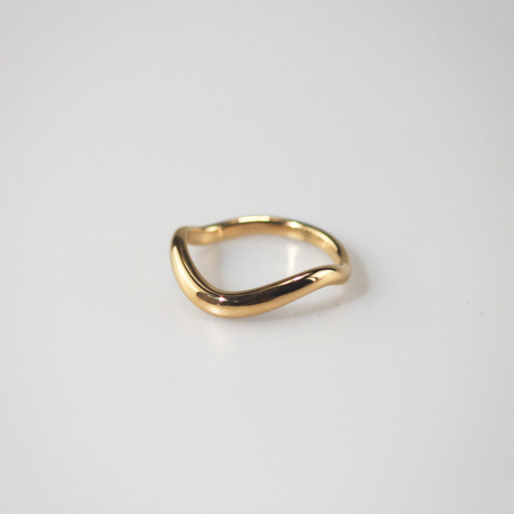 Soleil Wave Ring | 18k Gold Plated Stainless Steel 0